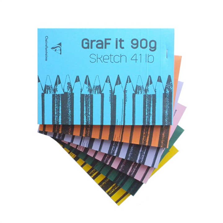 Clairefontaine Graf-It Sketchpads - A4: 8 x 12 - Random Color