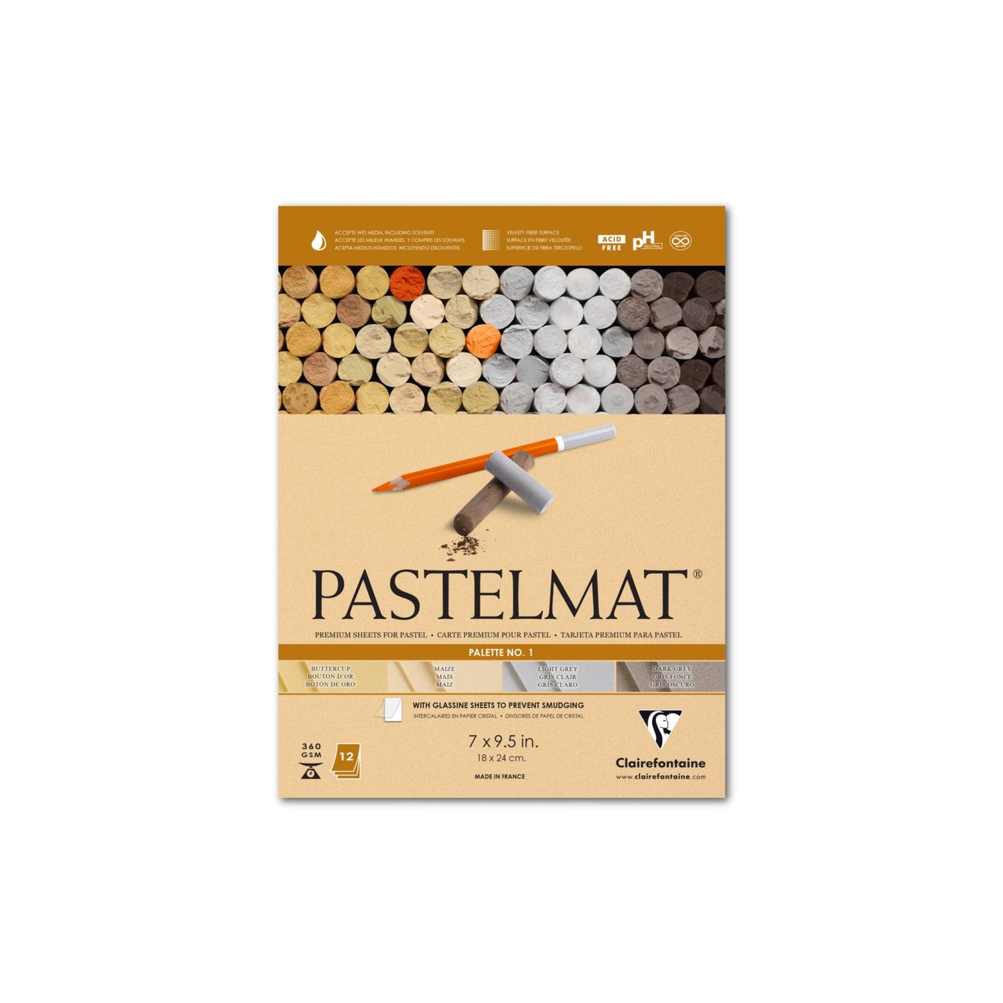 Wine Color Pastelmat Premium Textured Paper 12 x 15.5" Single Sheet
