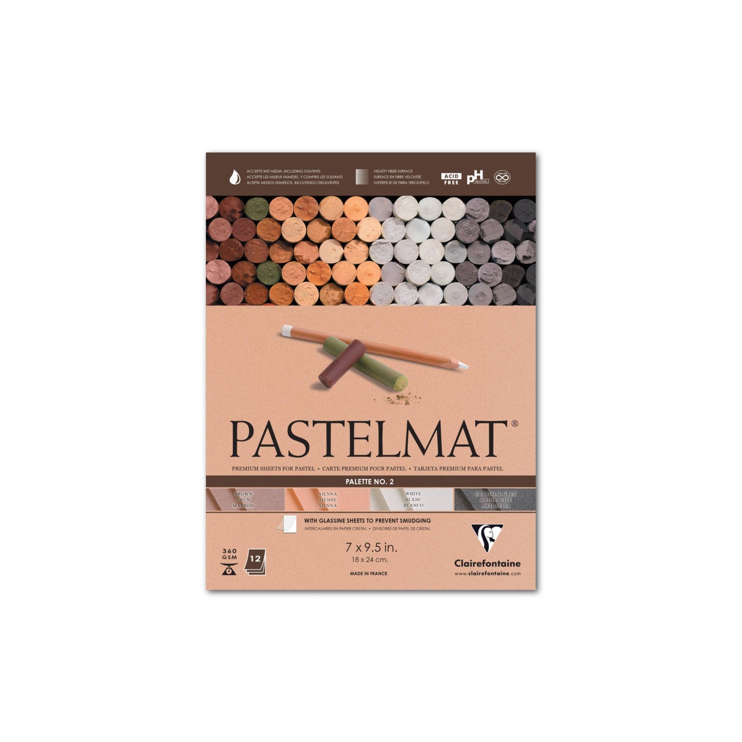 Wine Color Pastelmat Premium Textured Paper 12 x 15.5" Single Sheet