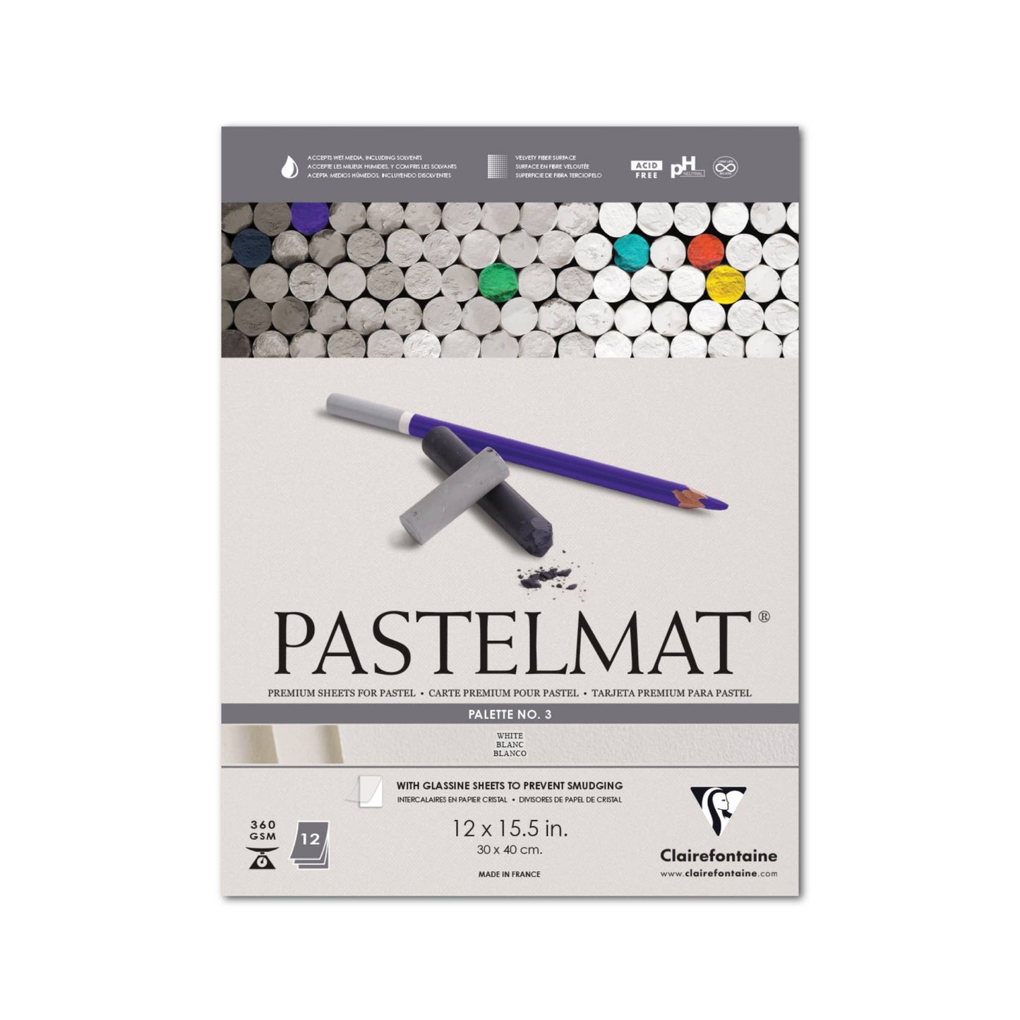 Wine Color Pastelmat Premium Textured Paper 12 x 15.5" Single Sheet