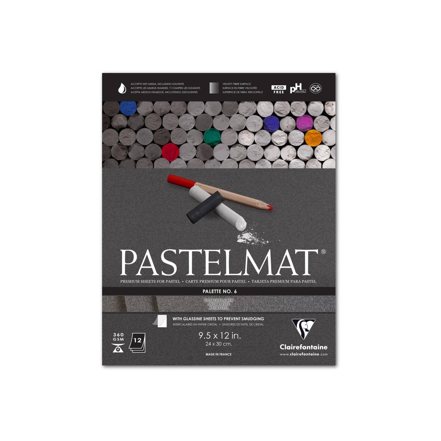 Wine Color Pastelmat Premium Textured Paper 12 x 15.5" Single Sheet