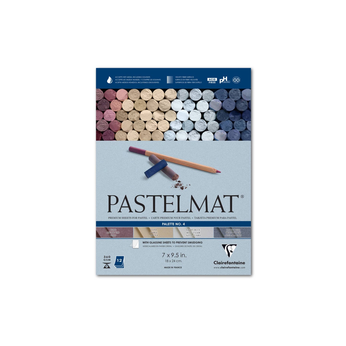 Wine Color Pastelmat Premium Textured Paper 12 x 15.5" Single Sheet