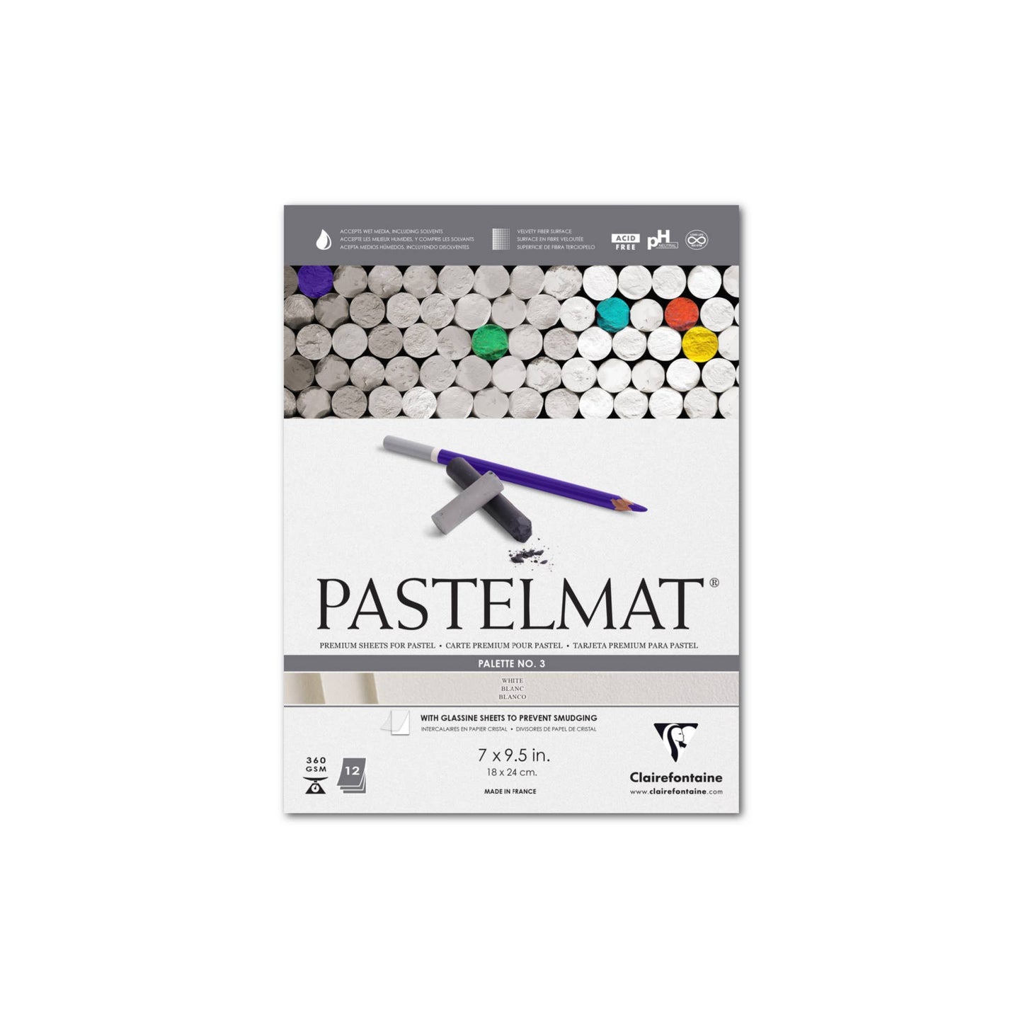 Wine Color Pastelmat Premium Textured Paper 12 x 15.5" Single Sheet