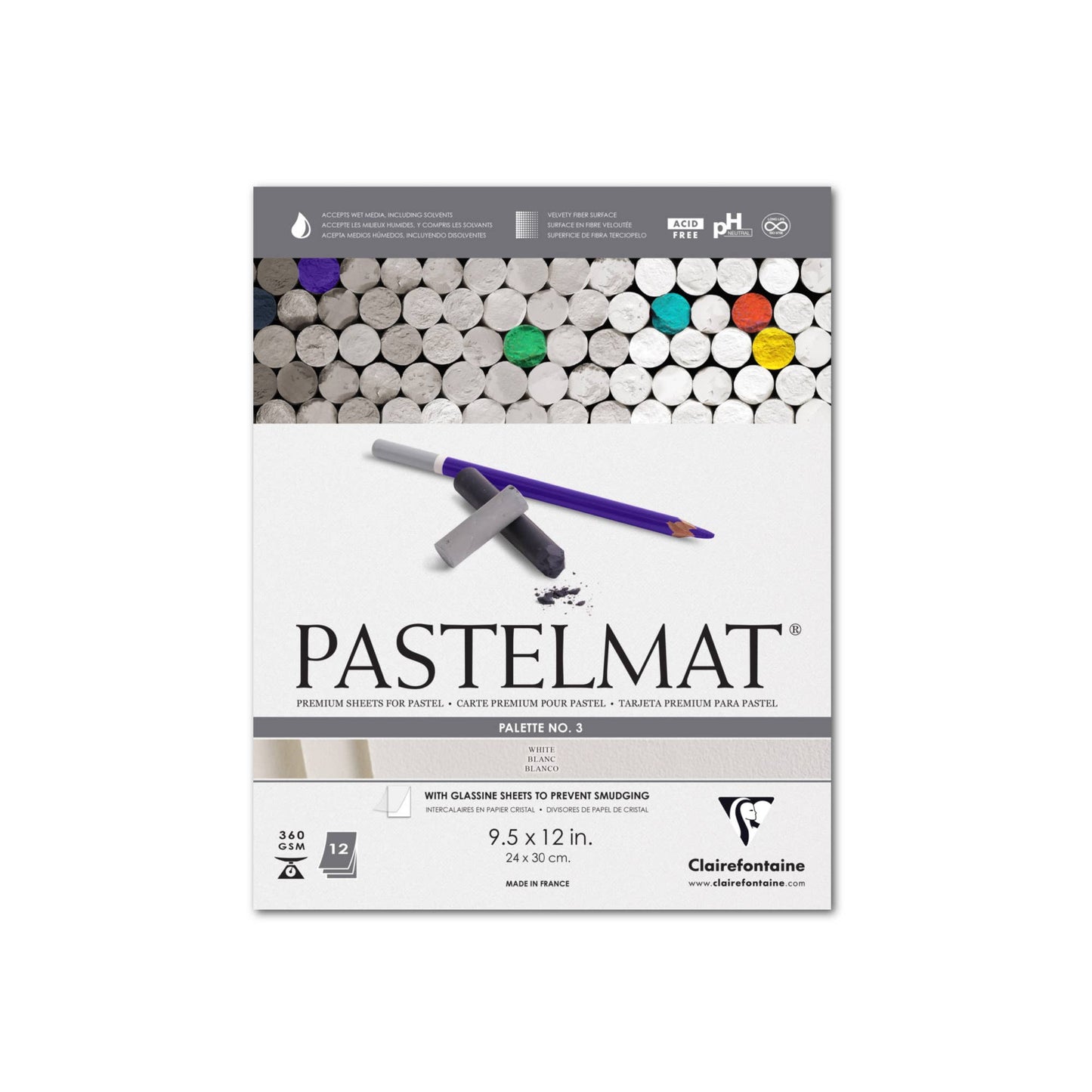 Wine Color Pastelmat Premium Textured Paper 12 x 15.5" Single Sheet