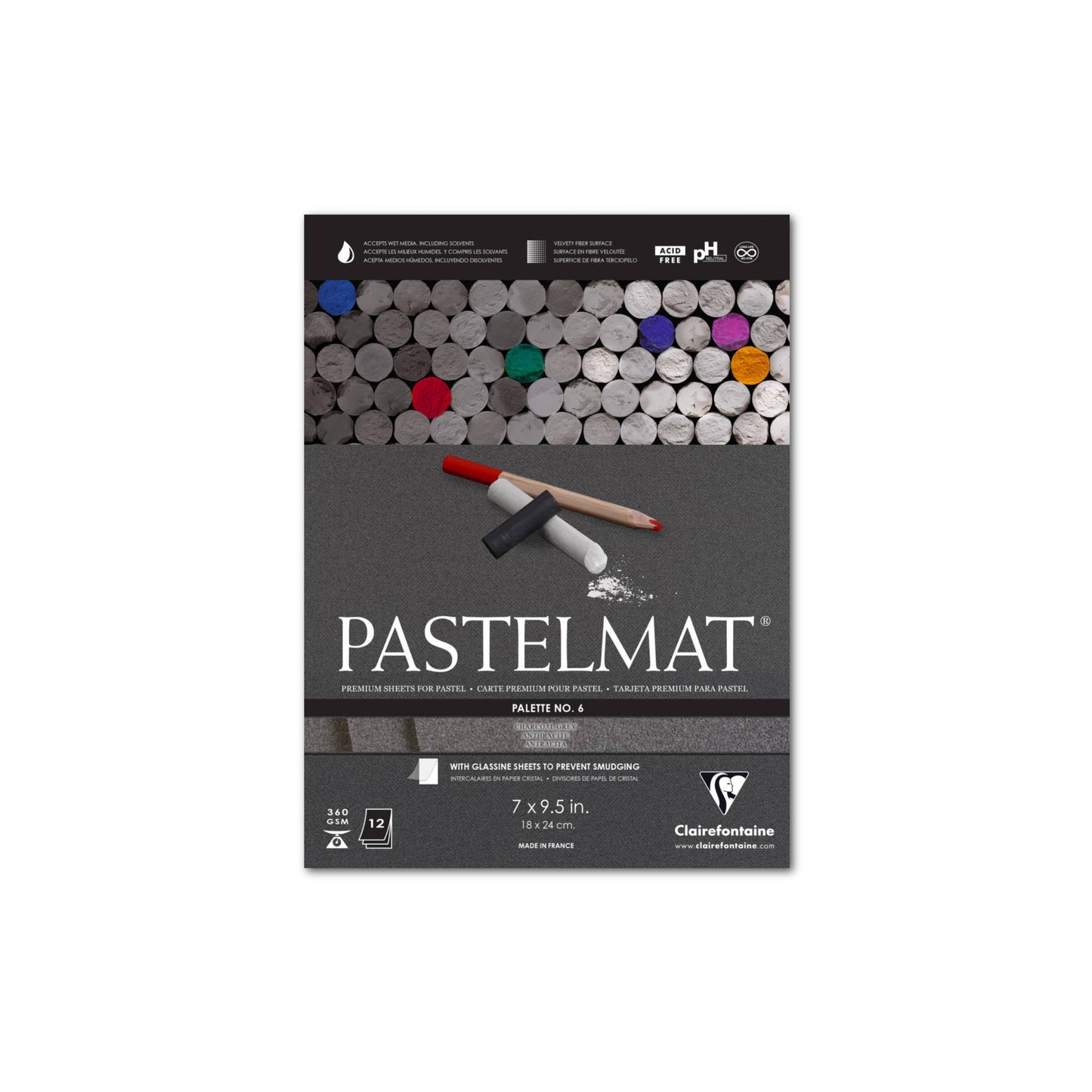 Wine Color Pastelmat Premium Textured Paper 12 x 15.5" Single Sheet
