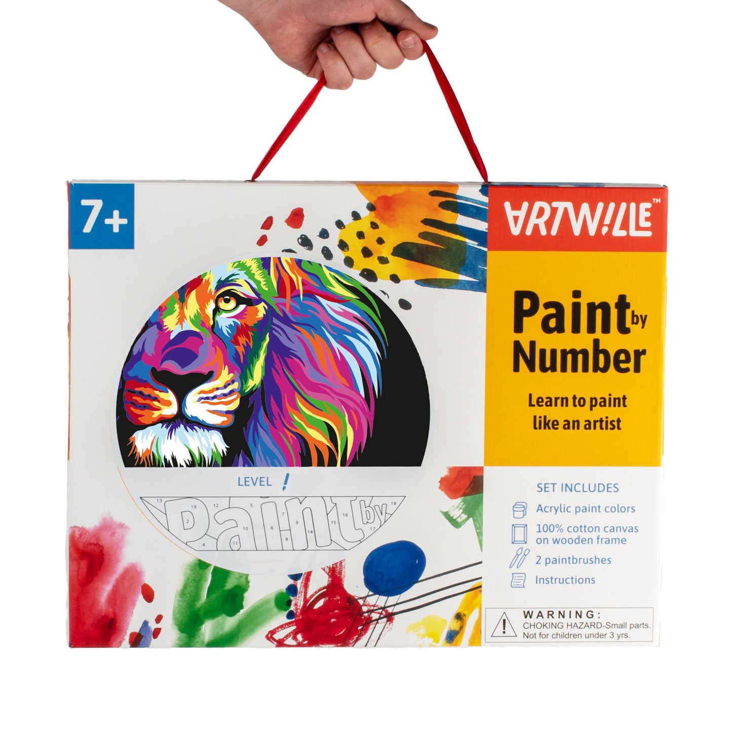 Artwille DIY Paint by Numbers  - Neon Lion, level 1