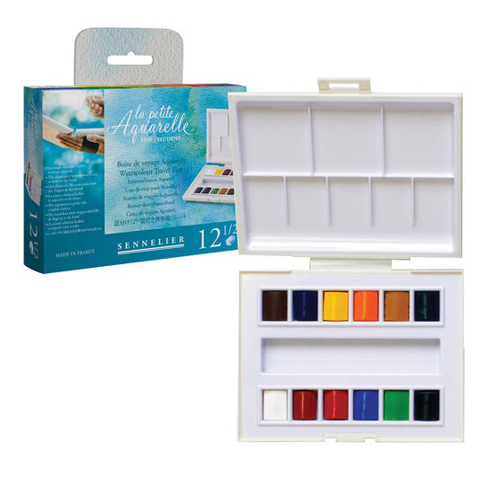 Sennelier La Petite Aquarelle Watercolor Set, Half Pan 12