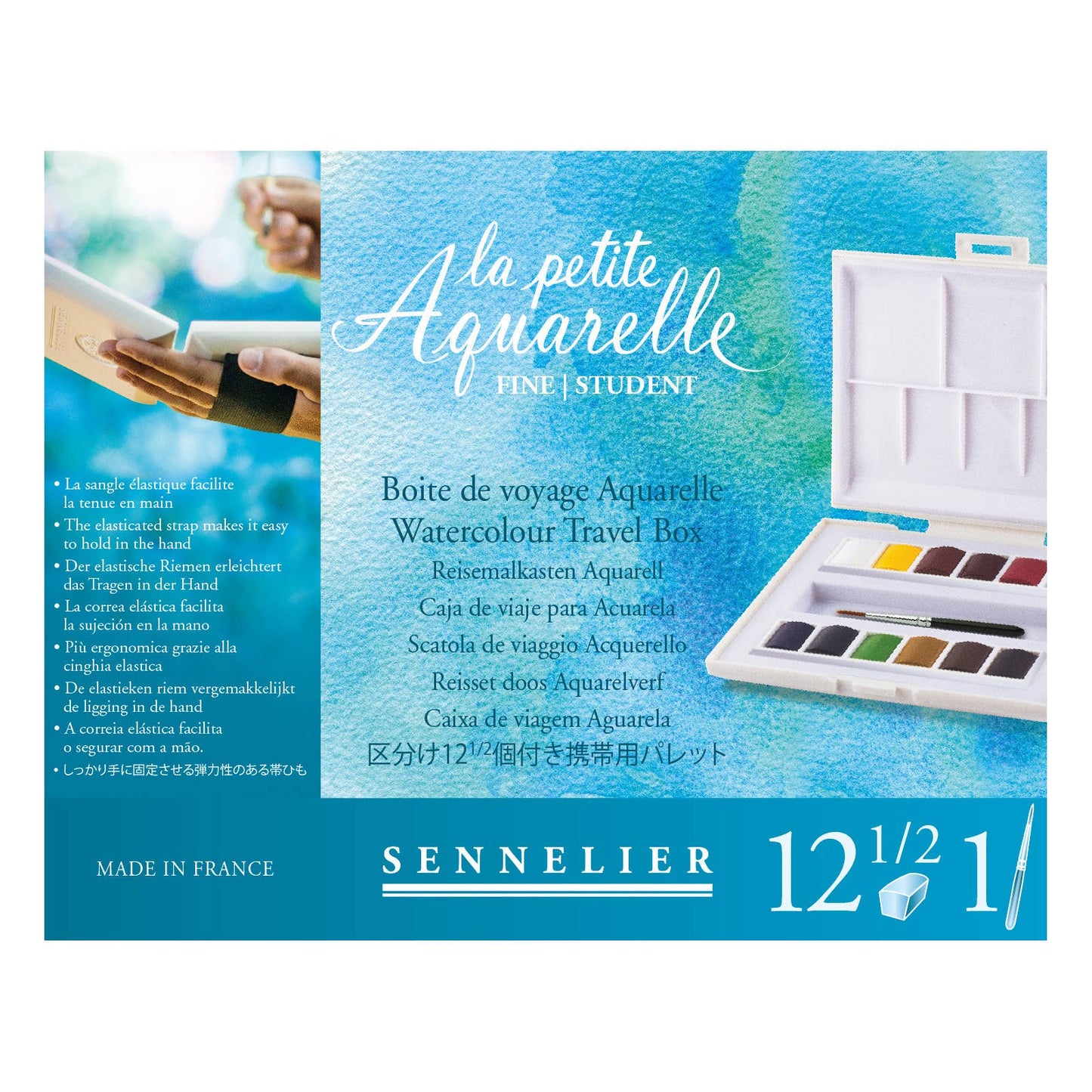 Sennelier La Petite Aquarelle Watercolor Set, Half Pan 12
