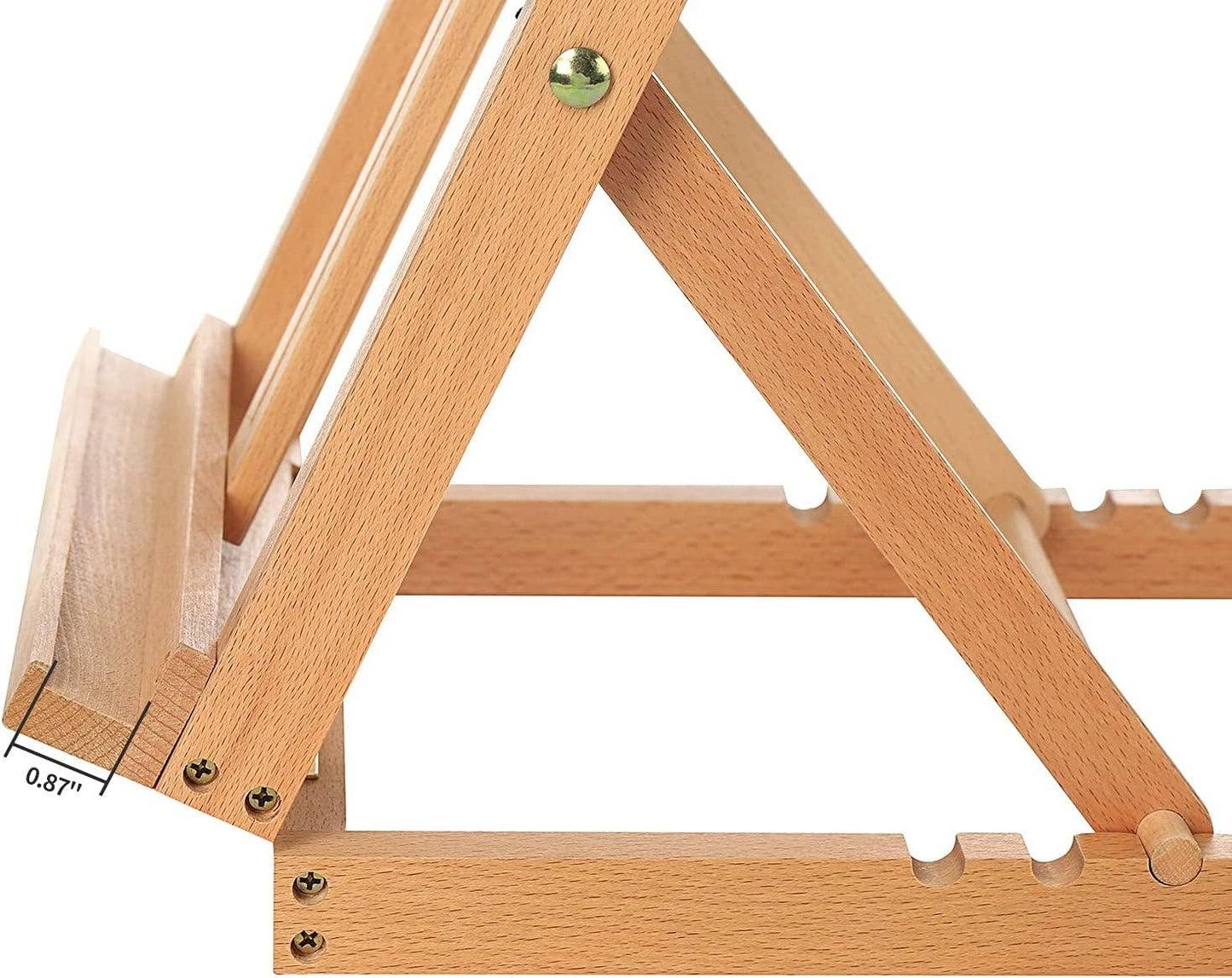 MEEDEN Heavy-Duty Tabletop Studio H-Frame Wooden Easel- Solid Beech Wood Adjustable Artists Desktop Wood Easel Table for Artist, Beginners & Teens- Holds Canvas Art up to 23" High