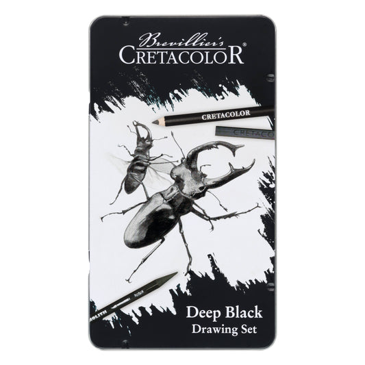 Cretacolor Deep Black Drawing 10-Piece Set