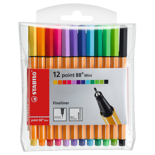 STABILO point 88 Pen Mini Sets: 12PC set - Multi Color