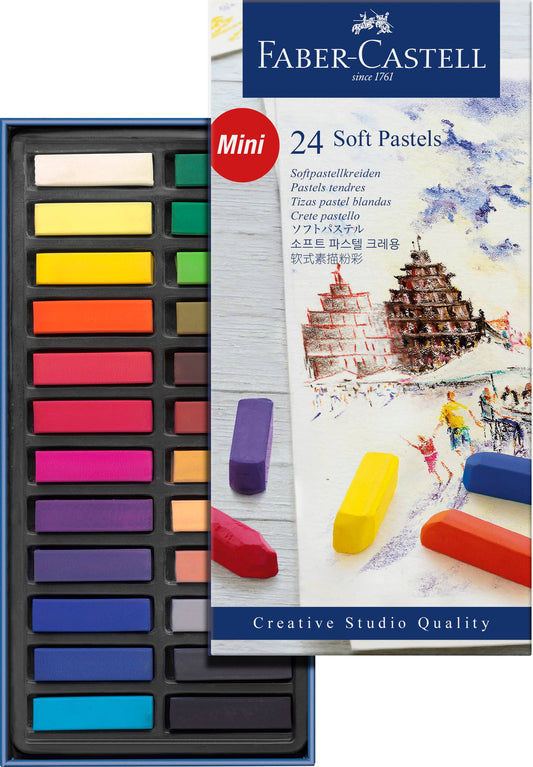 Faber Castell Soft Pastel Half Length Sticks, Box of 24