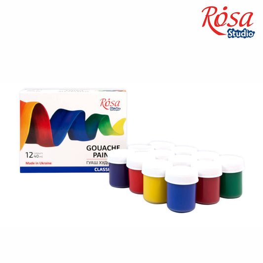Gouache paint set 12*40ml ROSA Studio: Classic 1