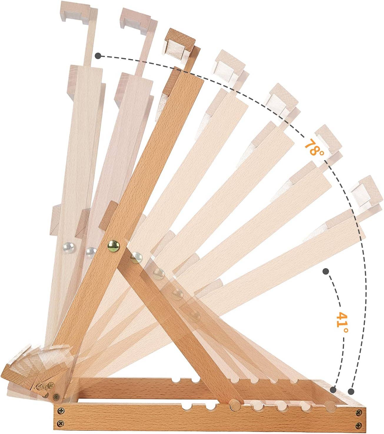 MEEDEN Heavy-Duty Tabletop Studio H-Frame Wooden Easel- Solid Beech Wood Adjustable Artists Desktop Wood Easel Table for Artist, Beginners & Teens- Holds Canvas Art up to 23" High