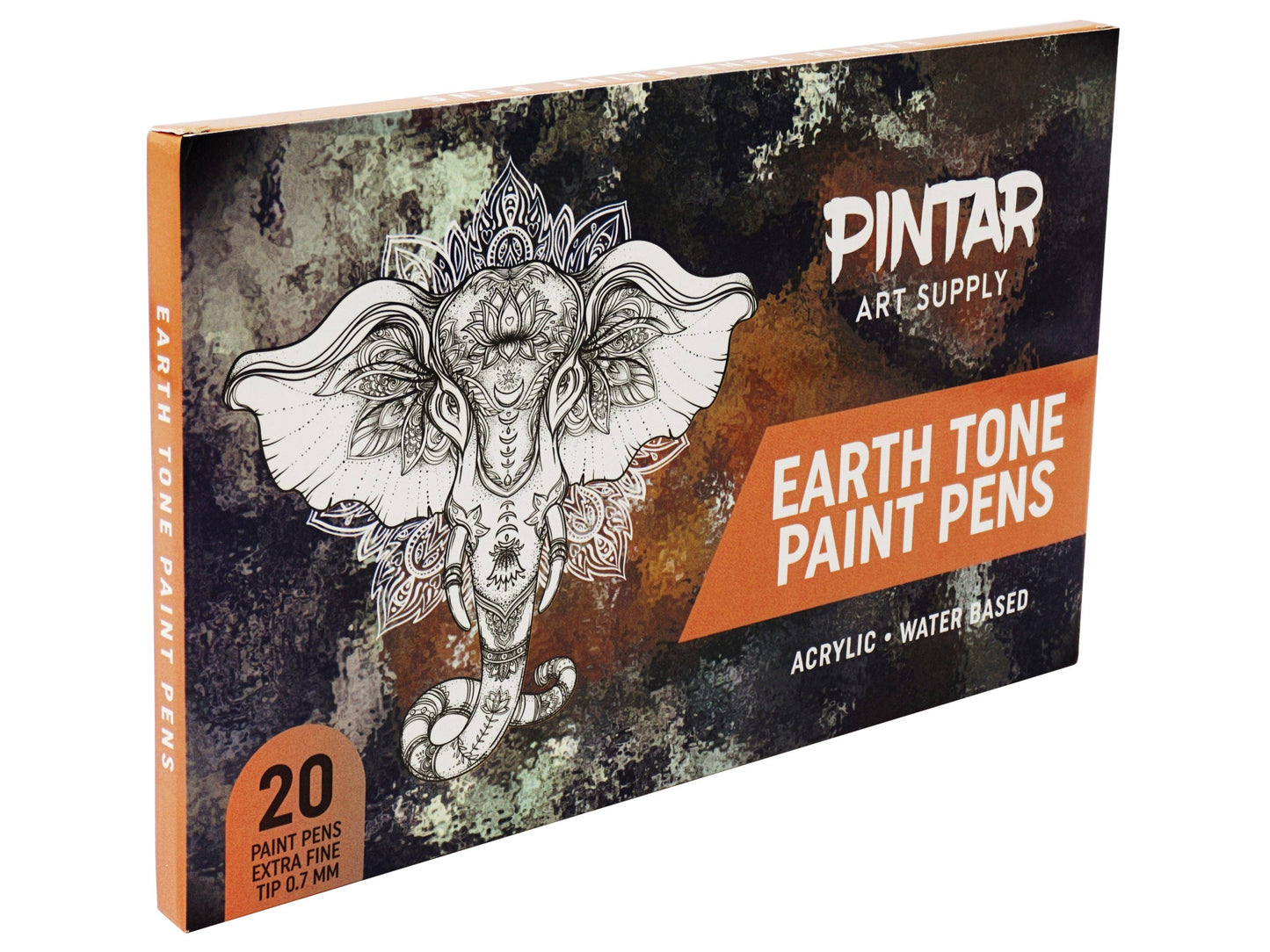 Pintar Earth Tone Color 20 Pack Paint Pens Acrylic Paint Pen Set with Extra Fine 0.7mm Tip | Use on Rocks, Canvas, Glass, Ceramics, Plastic, Porcelain