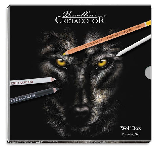 Cretacolor Wolf Box Drawing Set, 25 Pieces