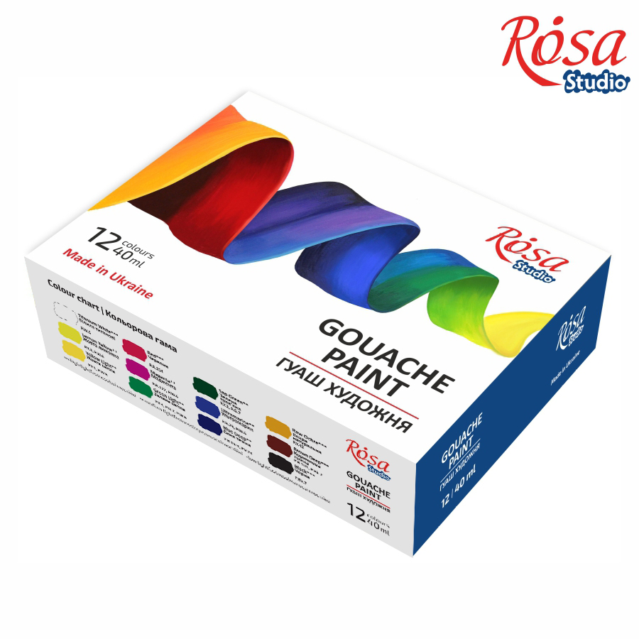 Gouache paint set 12*40ml ROSA Studio: Classic 1