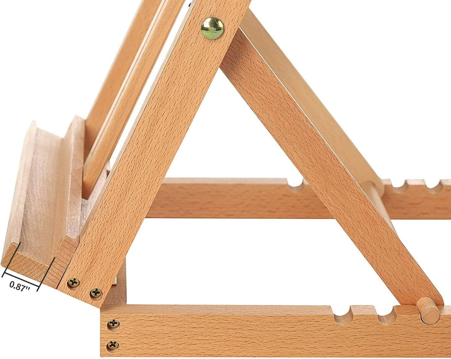 MEEDEN Heavy-Duty Tabletop Studio H-Frame Wooden Easel- Solid Beech Wood Adjustable Artists Desktop Wood Easel Table for Artist, Beginners & Teens- Holds Canvas Art up to 23" High