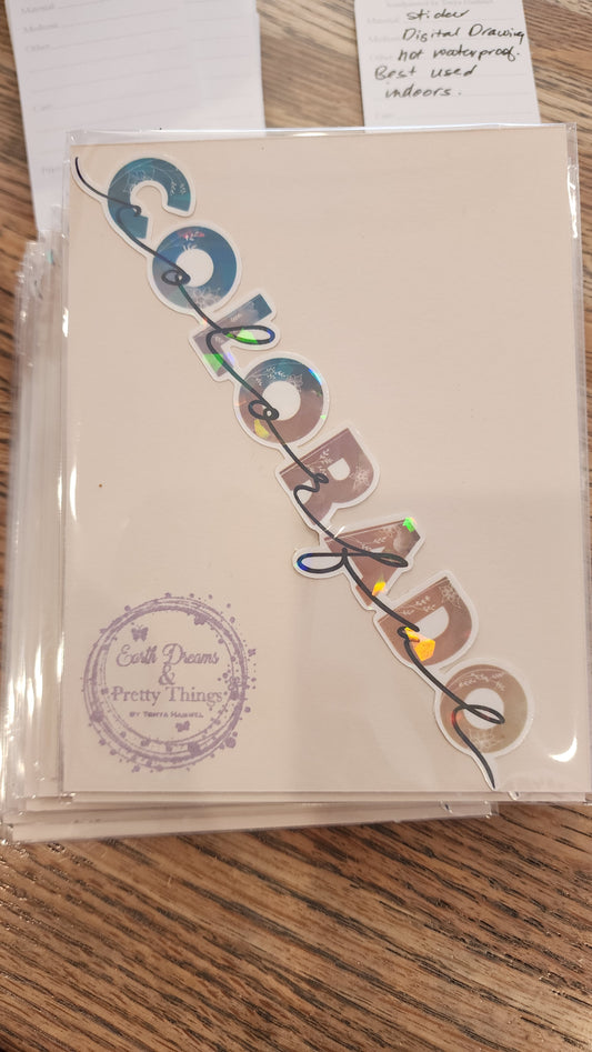 Handmade Colorful Colorado Sticker